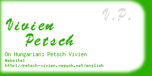 vivien petsch business card